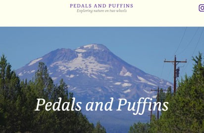 Why do we call ourselves Pedals and Puffins?
…because bicycle touring and wildlife photography are two of our greatest passions.