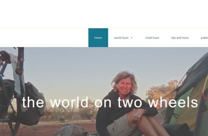 She has cycled twice around the world, but this website just covers her trip around Africa.