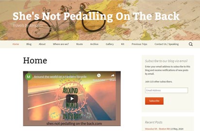 Travels by tandem from England to New Zealand.