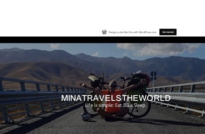 she started travelling the world in January 2016. Since then she's cycled over 75.000km on her bike named Peanutbuttercup.
