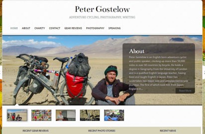 He’s a talented photographer and an engaging writer. The website features articles from his recent trips, plus his journals from <em>The Big Africa Cycle.</em>