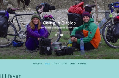 An entertaining writing style—but then again, what else would you expect from a website titled <em>Going in Circles: Two Hobbits Pedalling from the UK to NZ</em>.