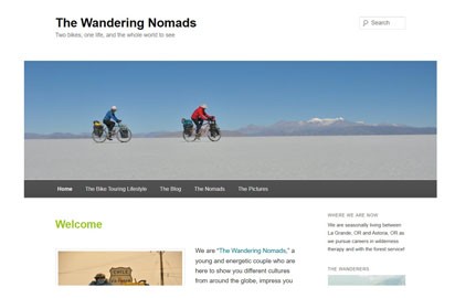 A young couple cycle the world.