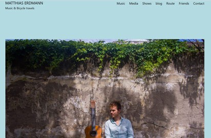 Matthias writes, "After some timid first steps as a composer, I went on my wandering years with my guitar and bicycle. The journey took me through Europe, Asia, Australia, and South America."