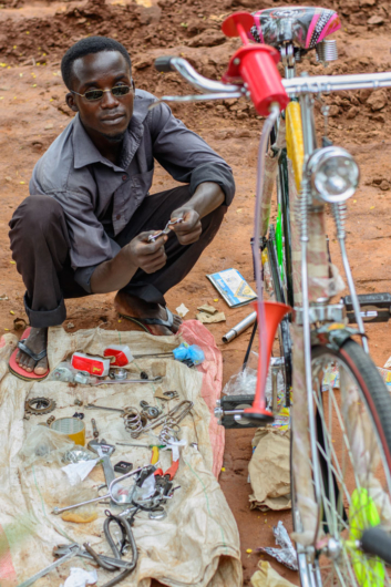 bicycle repair man in Malawi