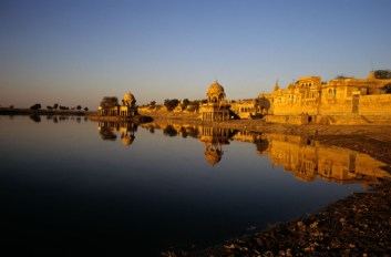 Gadisar lake lies just outside of Jaisalmer