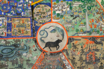 A painting in Thiksey monastery.