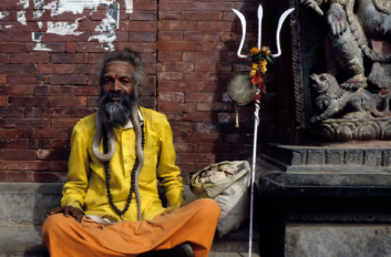 A holy man in Kathmandu.
