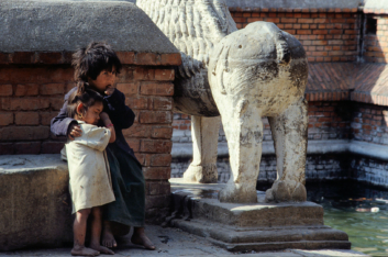 Brother and sister in the Kathmandu valley.