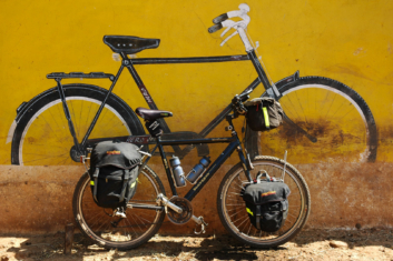 Koga touring bicycle meets Indian hero bicycle