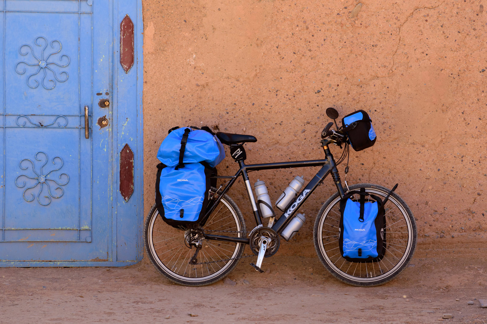 A touring bicycle in Morocco