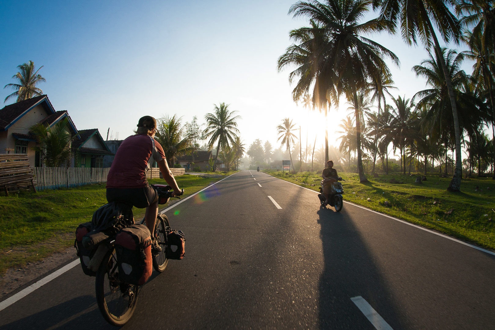 Mark Watson and Hana Black cycle through Indonesia.