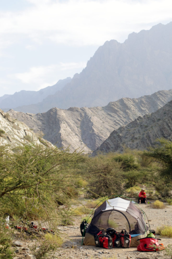 Beautiful wild camping in Oman.