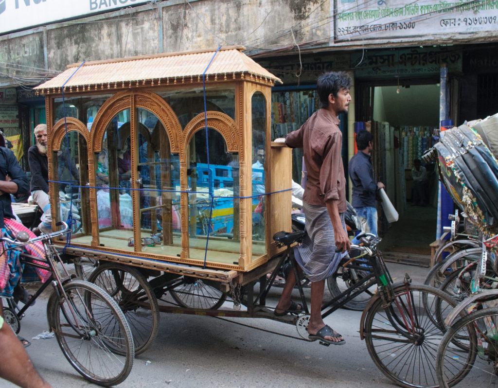 Bangladesh - overloaded rickshaws - Impressions from Bicycle Travels